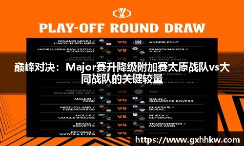 巅峰对决：Major赛升降级附加赛太原战队vs大同战队的关键较量